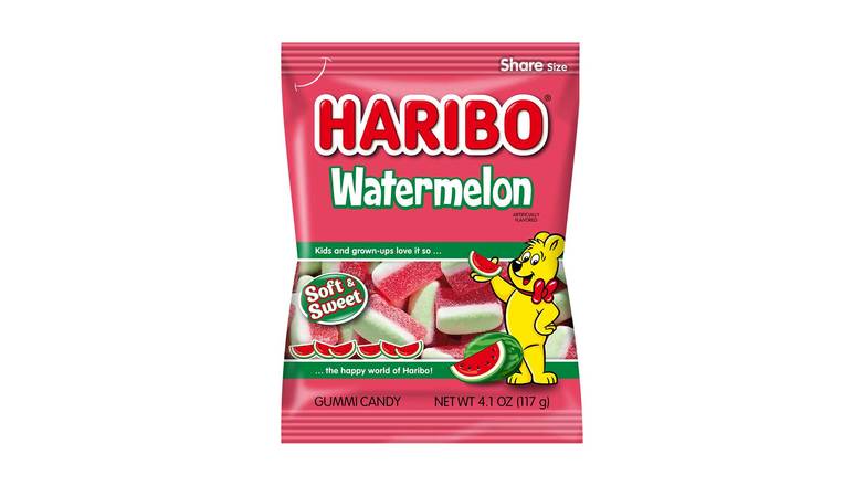 Order Haribo Watermelon Gummy Candy 4.1 Oz food online from Valero Food Mart store, Murrayville on bringmethat.com