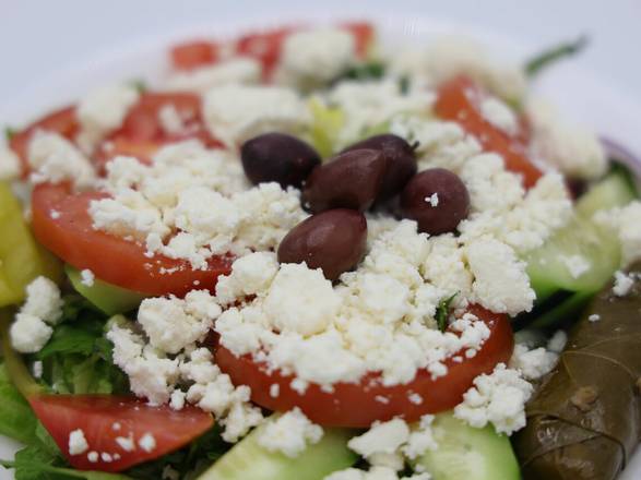 Order Large Greek Salad food online from Mythos Greek Taverna store, Cliffside Park on bringmethat.com