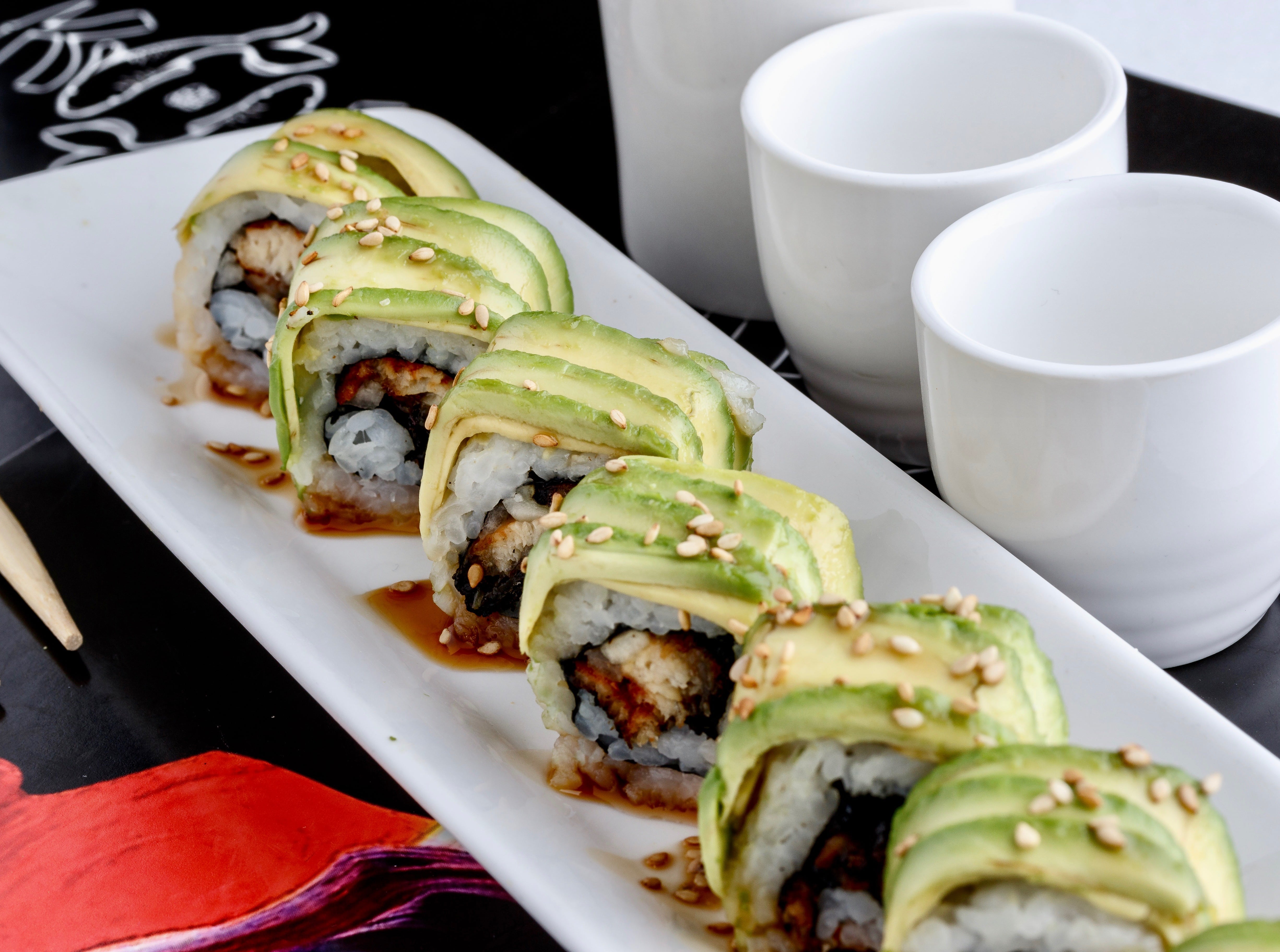 Order Caterpillar Cut Roll food online from Koi Japanese Sushi Bar & Lounge store, Beaumont on bringmethat.com