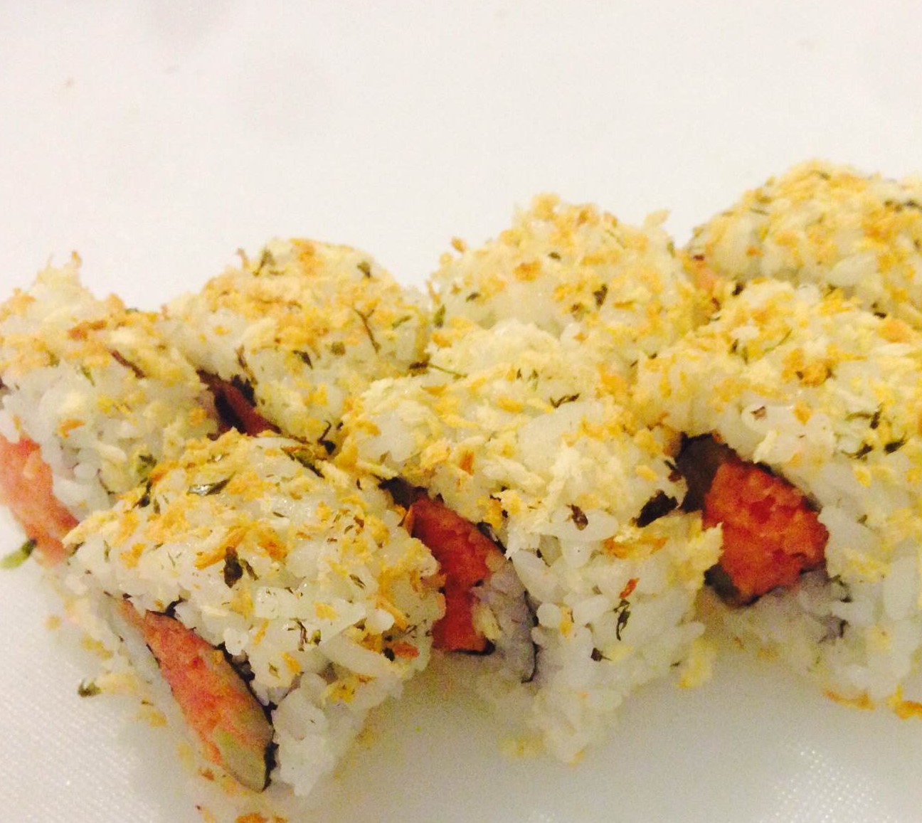 Order Ramen with Spicy Tuna Crunch Roll food online from Kiraku Ramen & Sushi store, Gardena on bringmethat.com