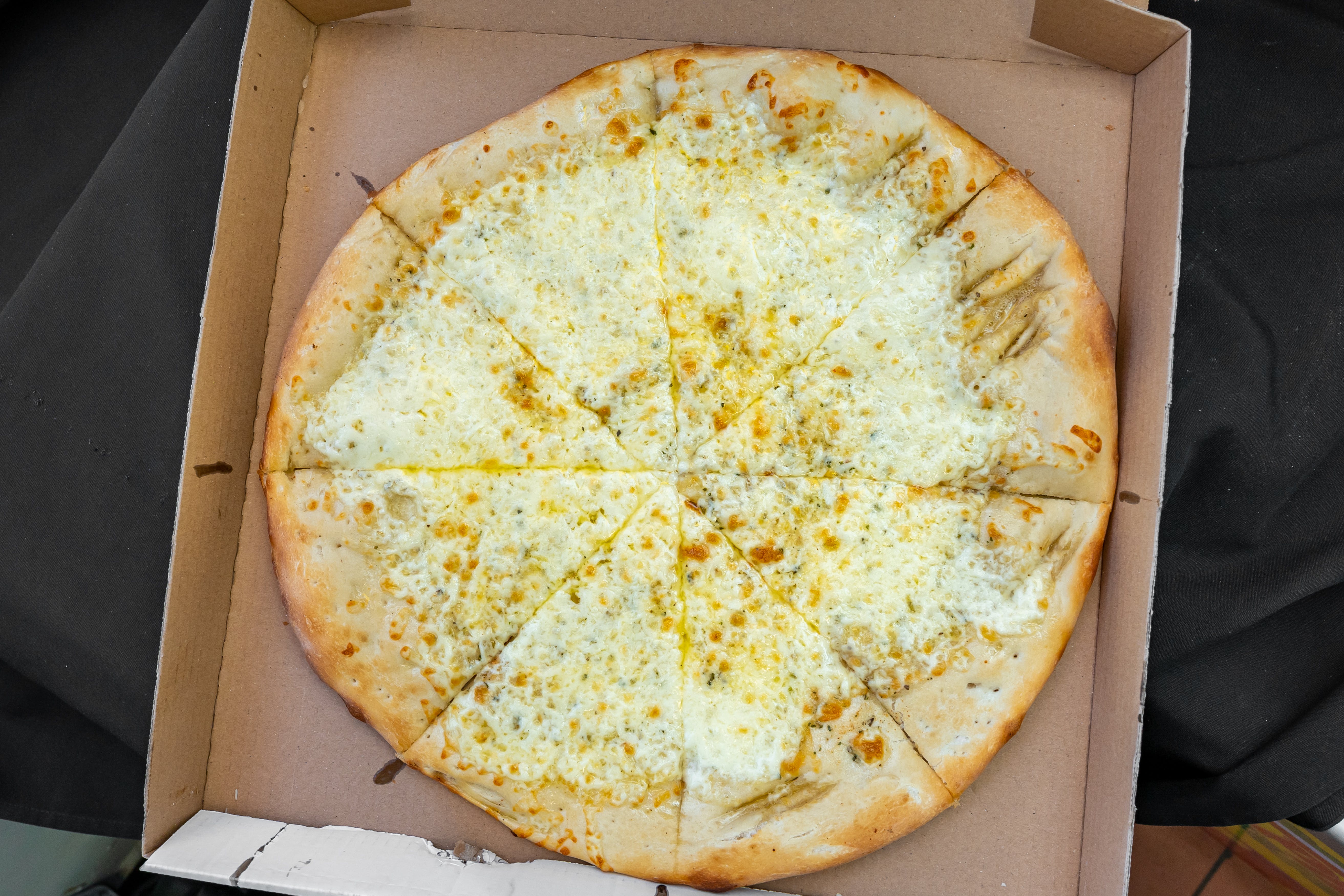 Order White Pizza - Small 12'' (8 Slices) food online from Eds Pizza House store, Philadelphia on bringmethat.com