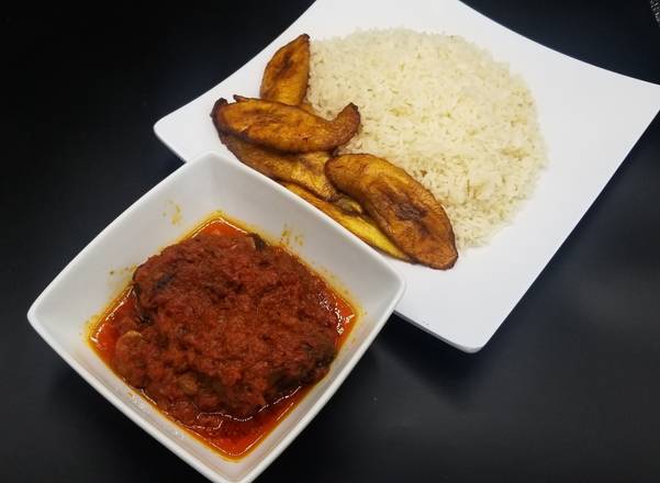 Order White Rice and Stew food online from Trices Cafe and Lounge store, Leon Valley on bringmethat.com