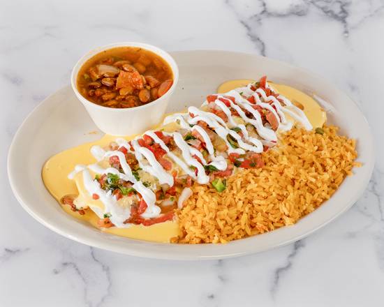 Order ChoriChicken Burrito Plate food online from Taqueria Mexico store, Killeen on bringmethat.com