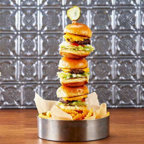 Order Cheeseburger Slider Tower food online from Granite City Food & Brewery store, Sioux falls on bringmethat.com