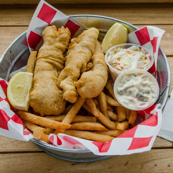 Order Fish and Chips Platter food online from Jack's Lobster Shack store, Edgewater on bringmethat.com
