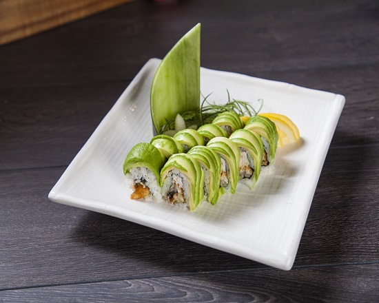 Order BR6 Caterpillar Roll 4pcs food online from Ginza Sushi store, Torrance on bringmethat.com