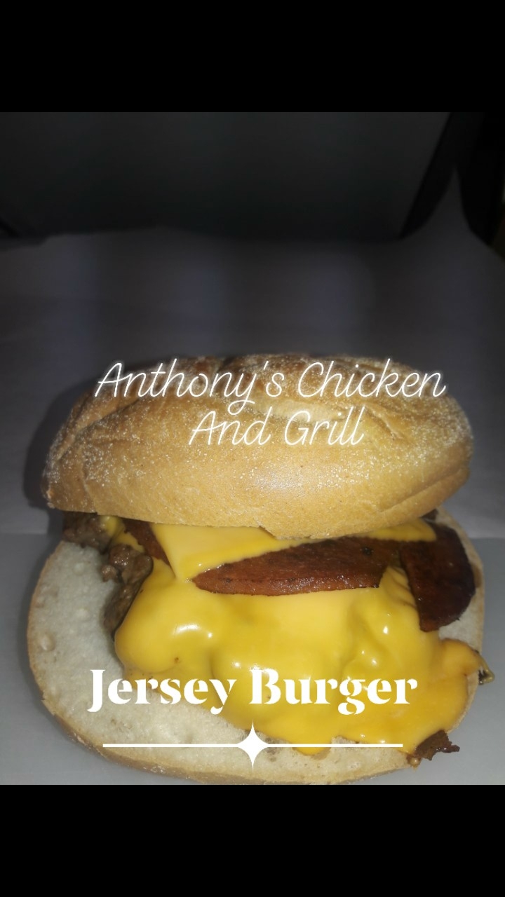 Order Jersey Burger food online from Anthony's Chicken & Grill store, Hightstown on bringmethat.com