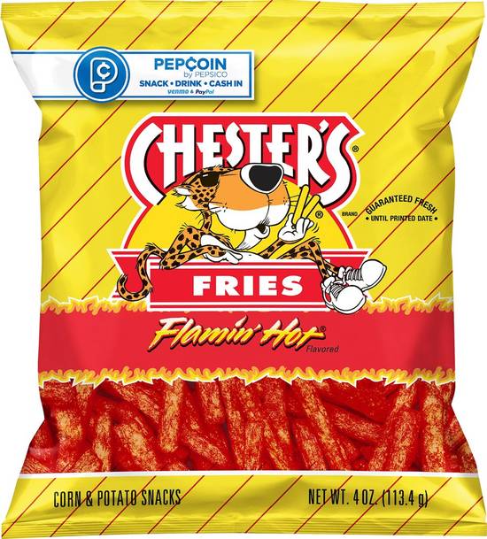 Order Chester's Corn & Potato Snacks Fries Flamin Hot Flavored (4 oz) food online from Rite Aid store, Eugene on bringmethat.com