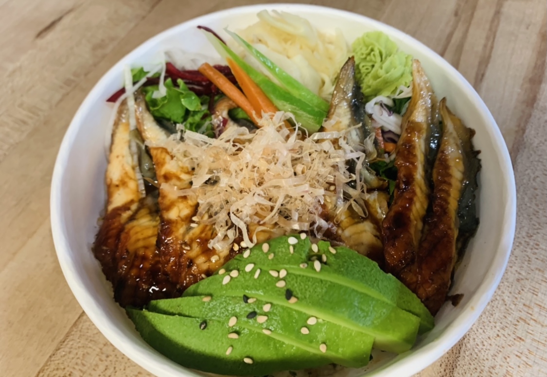 Order Freshwater Eel Bowl food online from Avocado Roll & Sushi store, Fullerton on bringmethat.com