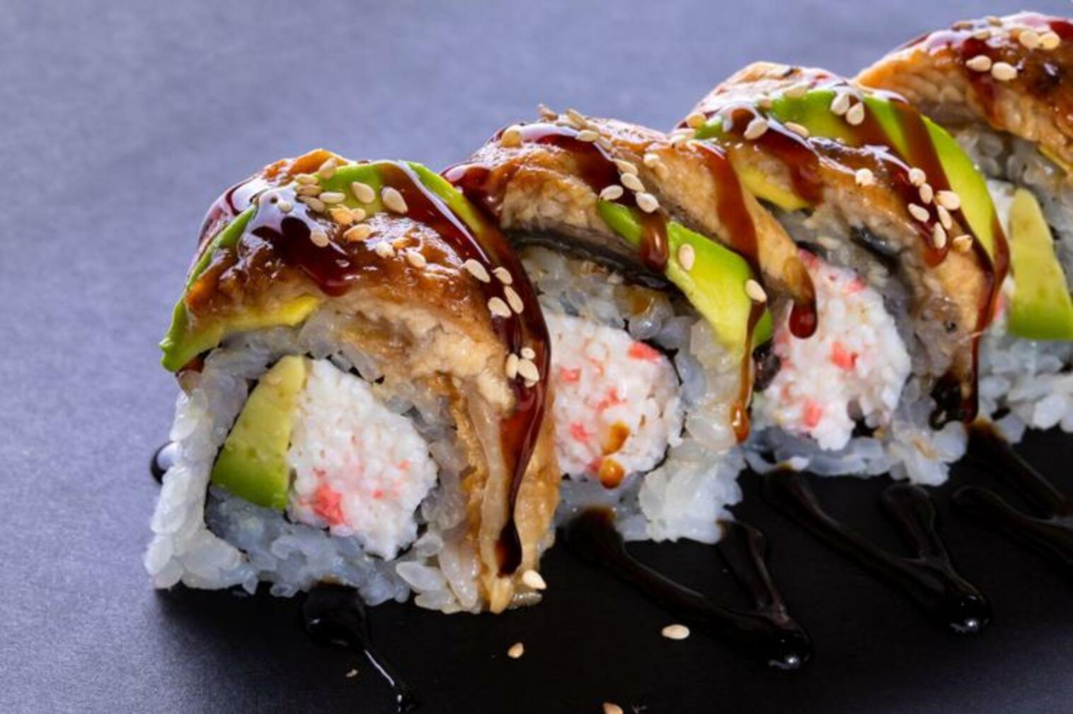 Order (a004) Dragon Roll food online from Sushistop Glendale store, Glendale on bringmethat.com