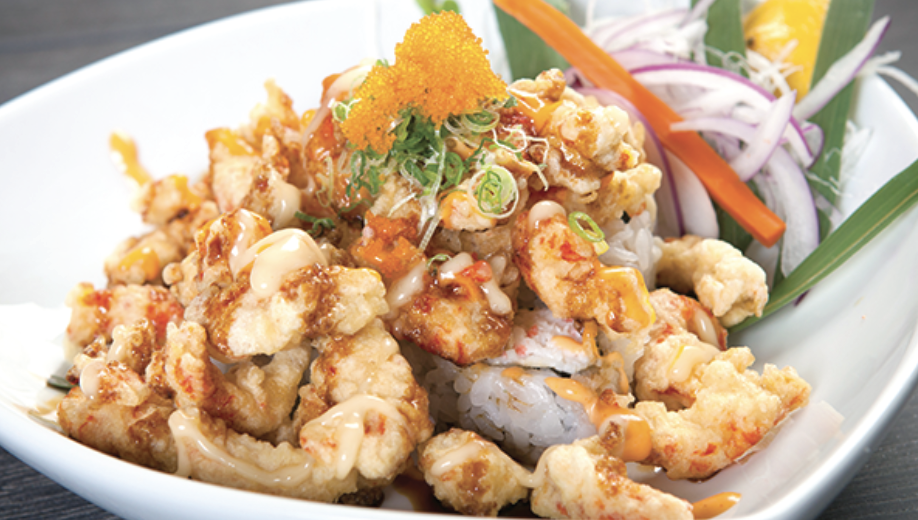 Order Popcorn Crawfish Roll food online from Crazy Rock'N Sushi store, La Puente on bringmethat.com