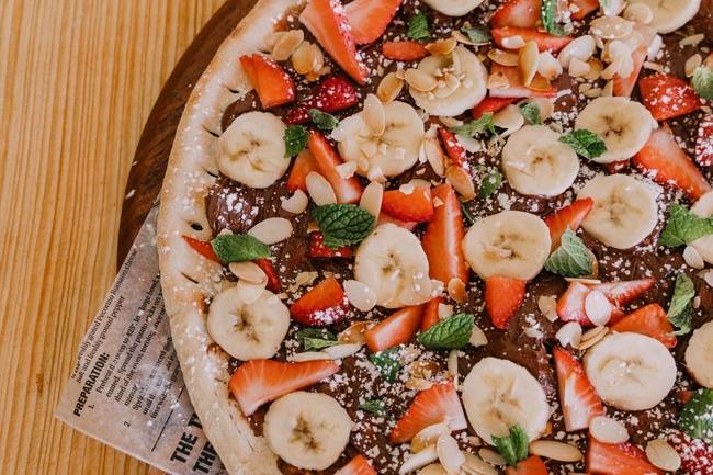 Order Fruity Nutella Dessert Pizza food online from Pizza Shark store, Minneapolis on bringmethat.com