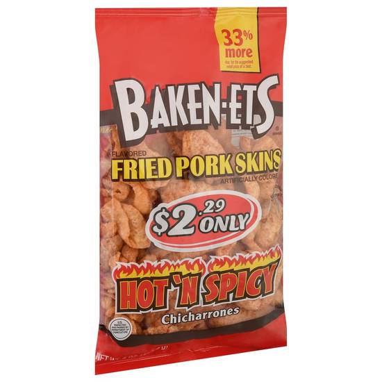 Order Baken-Ets Fried Hot N' Spicy Pork Skins (4 oz) food online from Rite Aid store, Yamhill County on bringmethat.com