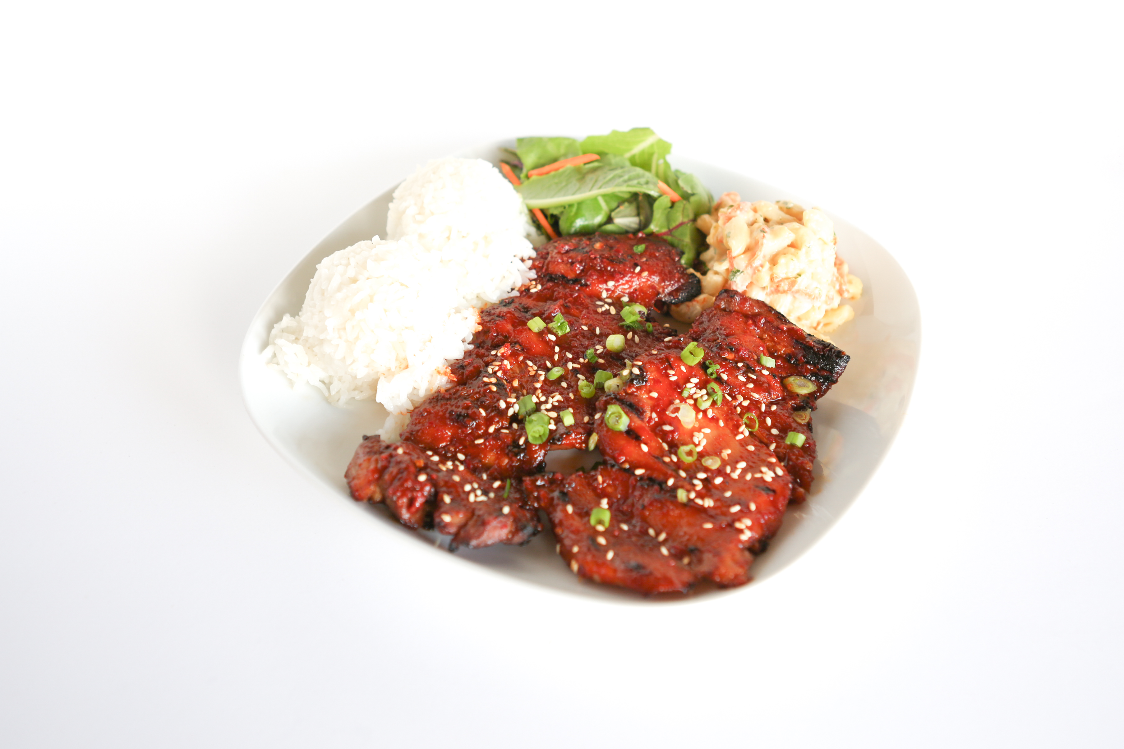 Order Spicy Teriyaki Chicken Plate food online from Paradise Hawaiian Bbq store, Phoenix on bringmethat.com
