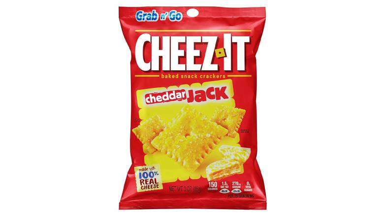 Order Cheez-It Baked Snack Cheese Crackers Cheddar Jack food online from Red Roof Market store, Lafollette on bringmethat.com