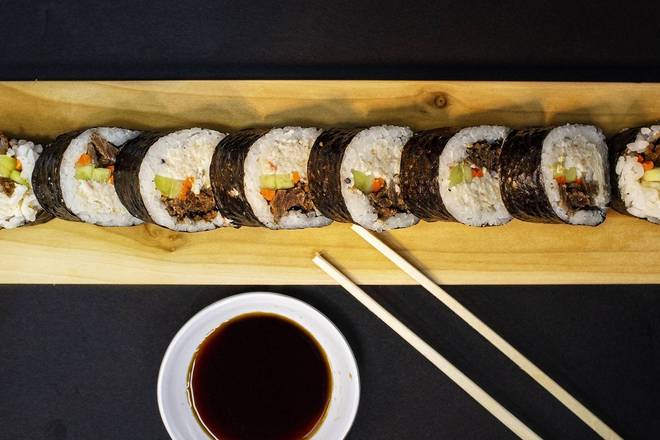 Order Beef Ninja Roll food online from Blue Fish Sushi & Teriyaki store, Huntington Park on bringmethat.com