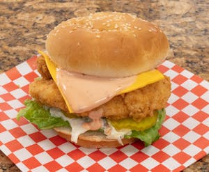 Order Krispy Chicken Zinger Burger food online from Krispy Krunchy Chicken store, Toledo on bringmethat.com