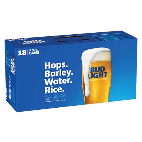 Order Bud Light Cans - 12 oz Cans/18 Pack food online from Bottle Shop & Spirits store, Los Alamitos on bringmethat.com