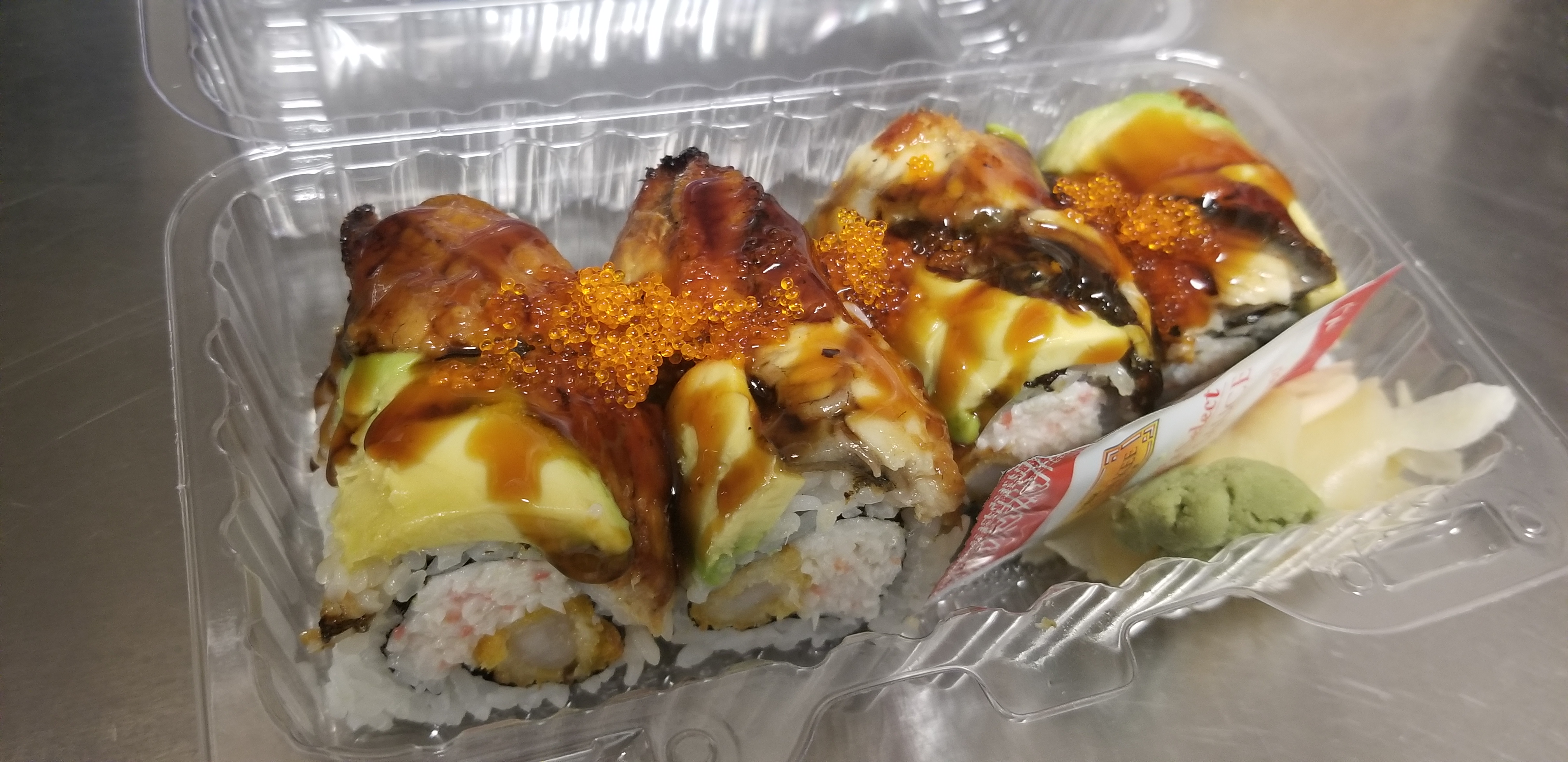 Order Dragon Roll food online from Cu Sushi store, Salinas on bringmethat.com