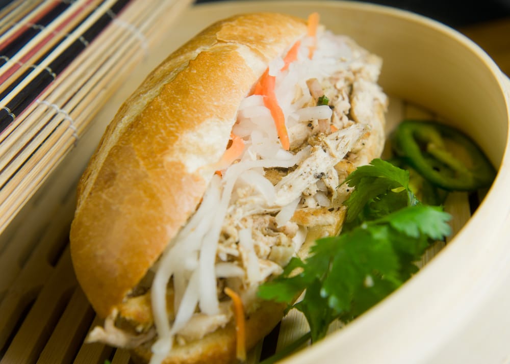 Order Ginger Chicken Banh Mi food online from Lotus Banh Mi store, Chicago on bringmethat.com