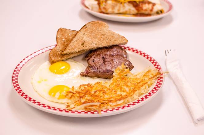 Order STEAK & EGGS food online from Cahill Diner store, Inver Grove Heights on bringmethat.com