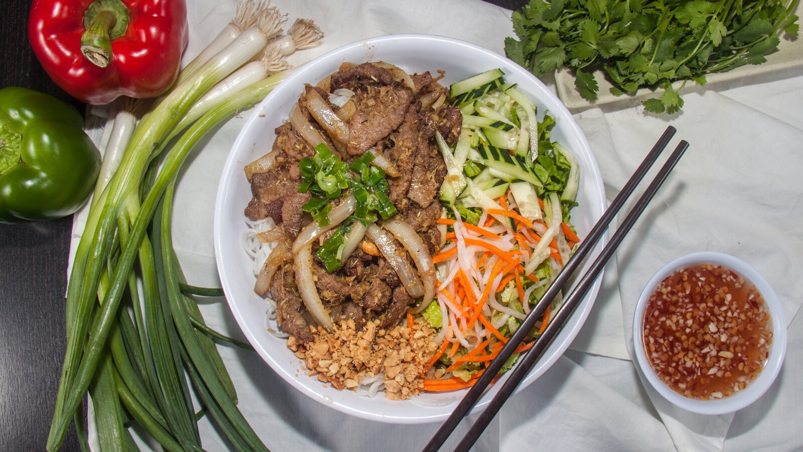 Order 23. Beef Vermicelli food online from Cup Bowl store, Corona on bringmethat.com