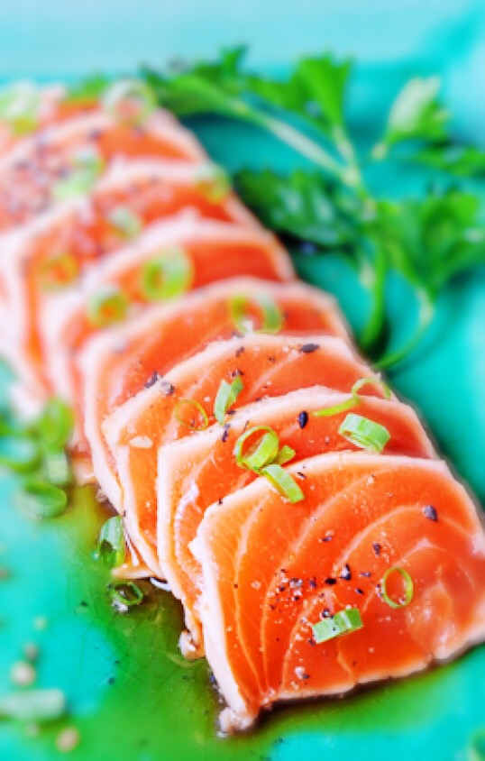 Order Salmon Tataki appetizer  food online from Komo asian cuisine store, Bellmore on bringmethat.com