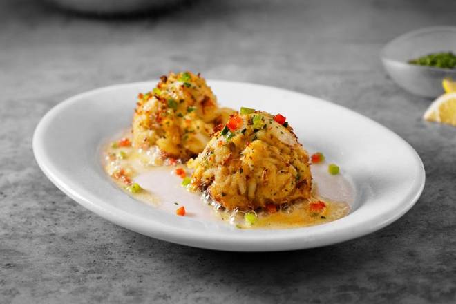 Order SIZZLING BLUE CRAB CAKES food online from Ruth's Chris Steak House store, Northbrook on bringmethat.com