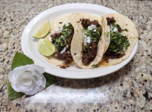 Order Carnitas Tacos food online from Las Fuentas Taqueria store, Houston on bringmethat.com