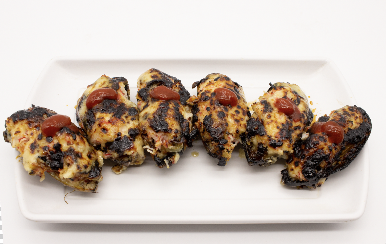 Order Baked Green Mussels food online from Sushiaru store, Victorville on bringmethat.com