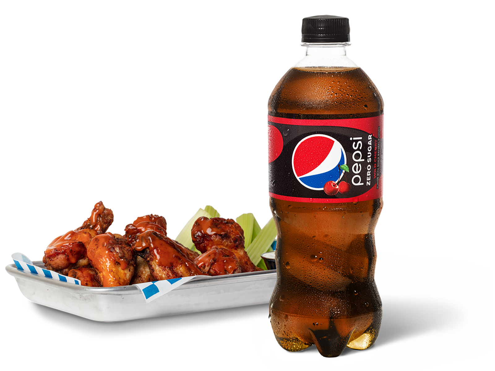 Order Traditional Wings Basket & Pepsi Zero Cherry food online from Pep Place store, Yuma on bringmethat.com