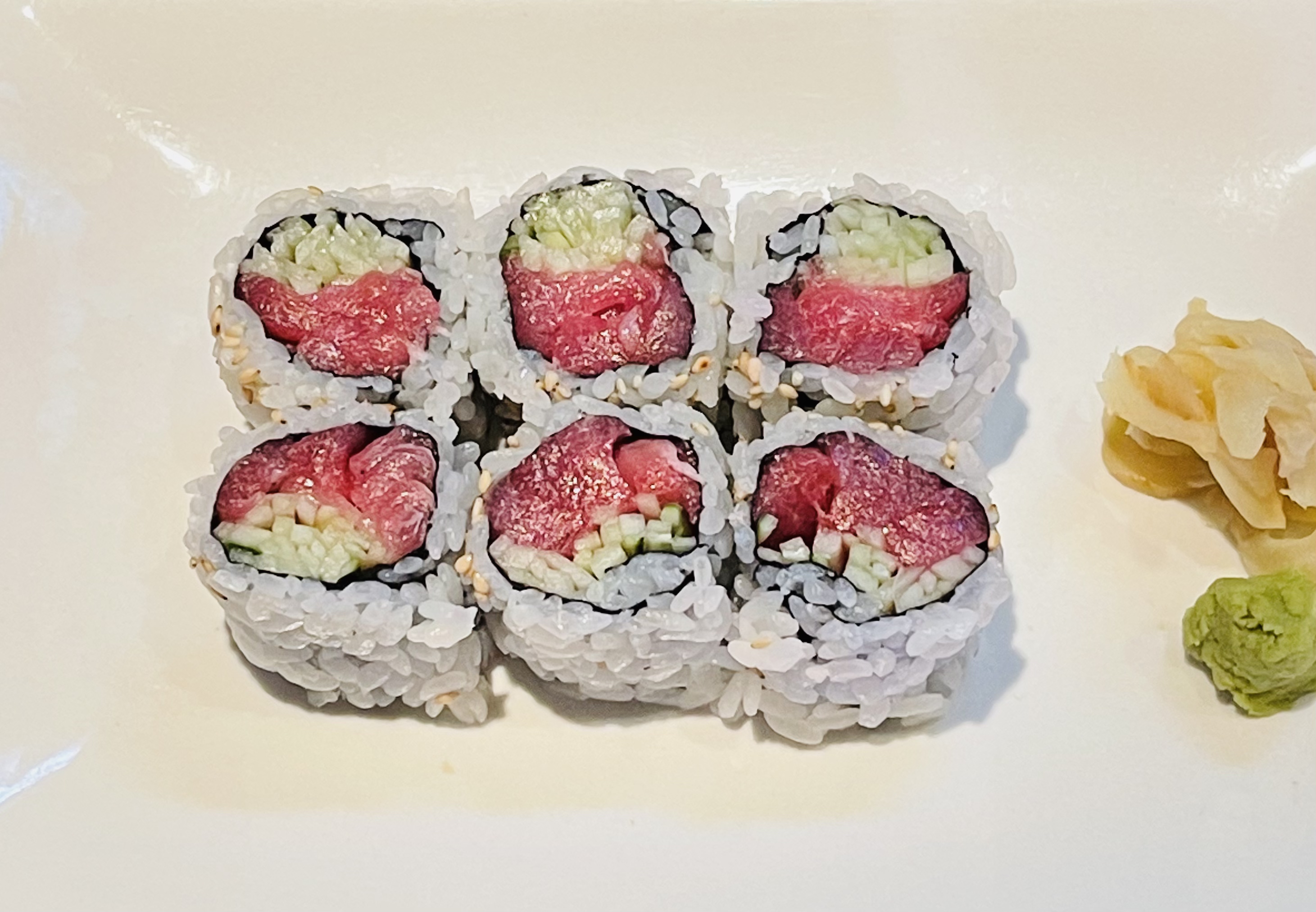 Order 10. Tuna Cucumber Roll food online from Mikaku store, New York on bringmethat.com