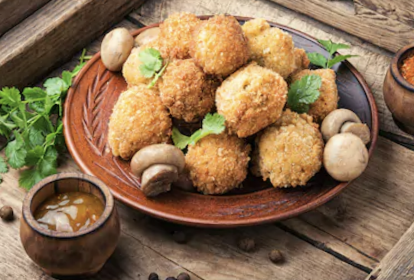 Order Breaded Mushrooms food online from Dinozzo Pizza store, Royersford on bringmethat.com