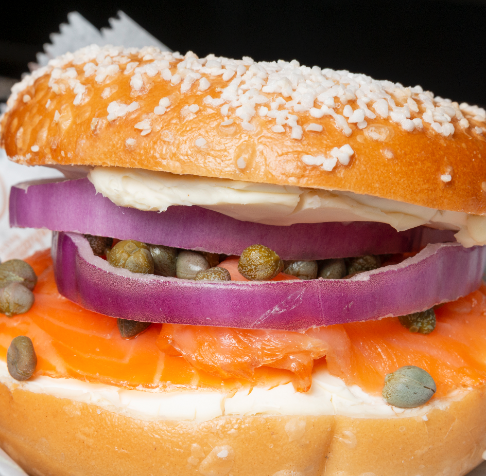 Order Atlantic Lox And Cream Cheese With Bagel food online from Manhattan Bagel store, Bayville on bringmethat.com