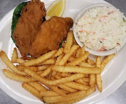 Order Fish & Chips food online from Throwbacks Bar And Grill store, Riverside on bringmethat.com