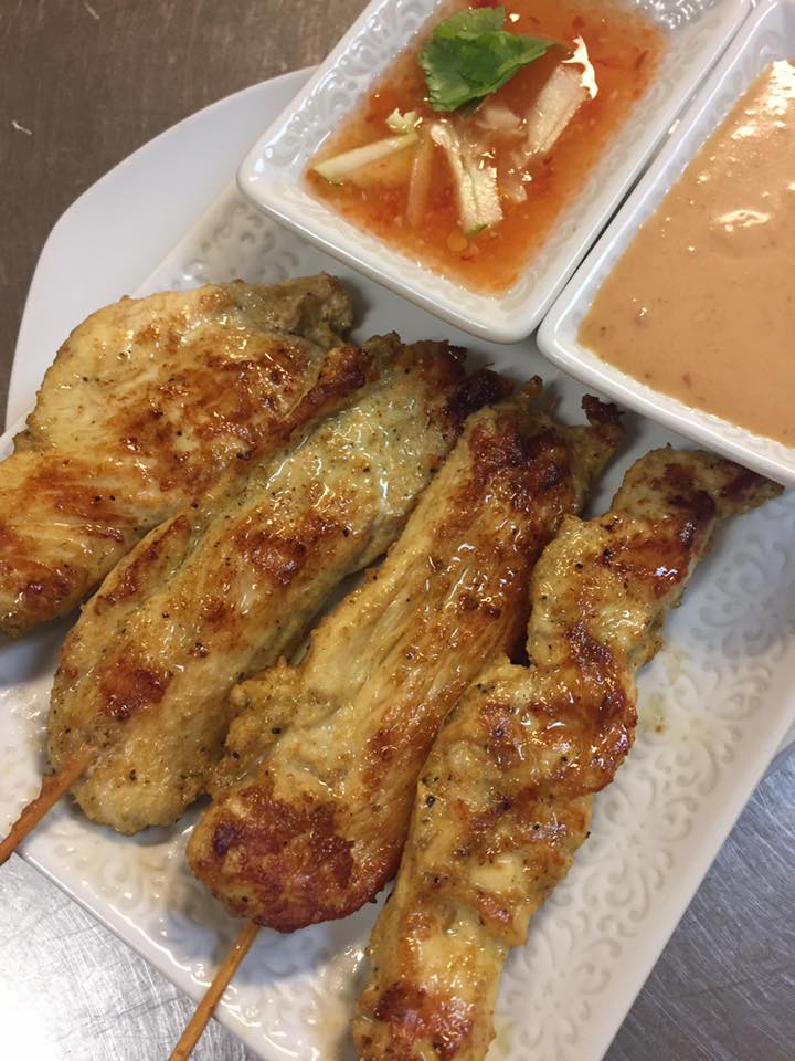 Order A8. Chicken Satay food online from Sawadee Thai Cuisine store, Niceville on bringmethat.com