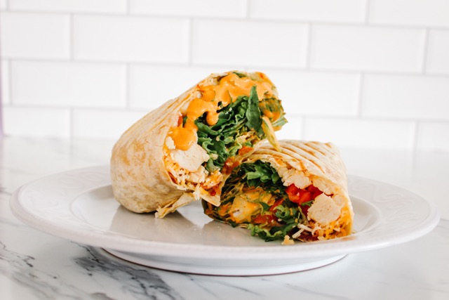 Order Chipotle Chicken Wrap food online from Postres Cafe store, Bellflower on bringmethat.com