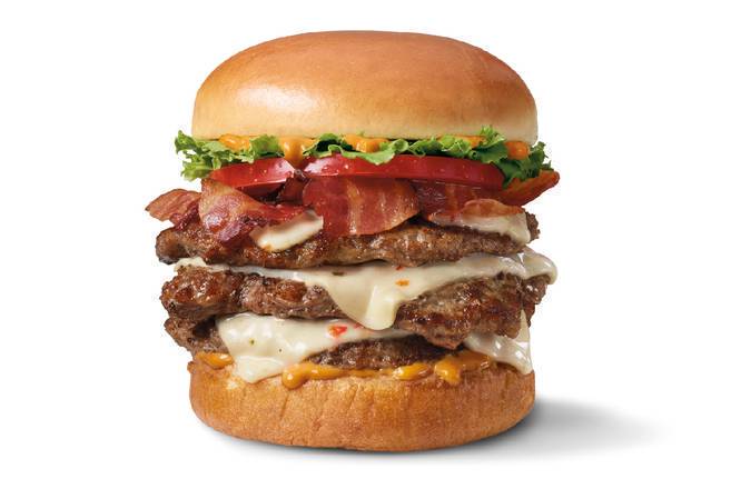 Order FlameThrower® Signature Stackburger Triple food online from Dairy Queen Grill & Chill store, Alabaster on bringmethat.com