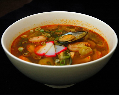Order Spicy Seafood Ramen food online from Little Madfish store, Redwood City on bringmethat.com