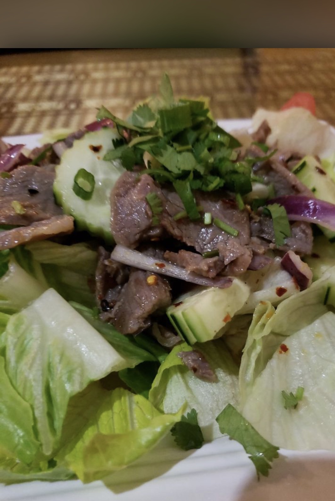 Order Larb Salad food online from Thai House Restaurant store, Palm Springs on bringmethat.com