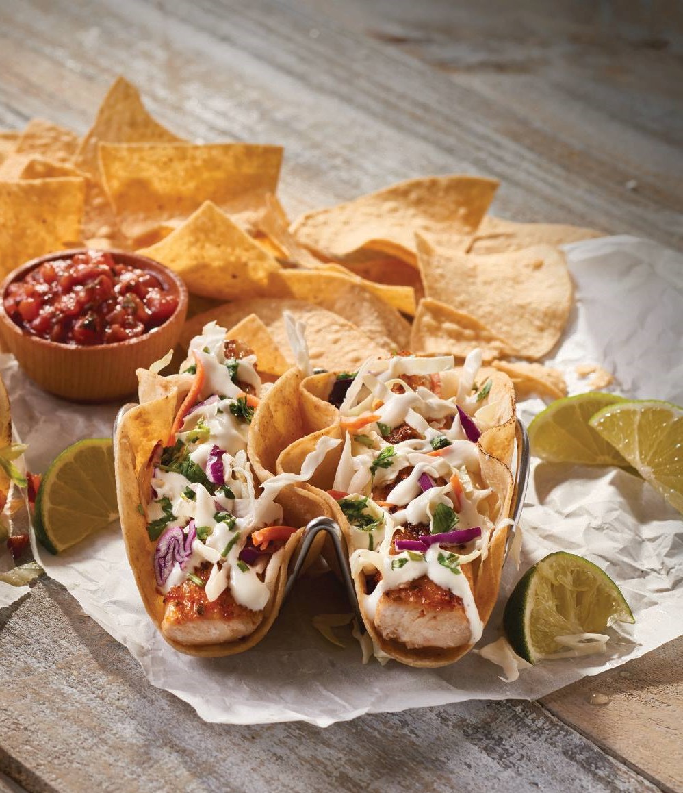 Order Baja Fish Tacos food online from Hurricane Grill & Wings store, Newburgh on bringmethat.com