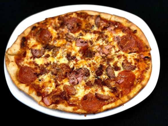 Order Cheesy Carnivore Pizza food online from Aspen Creek store, Irving on bringmethat.com