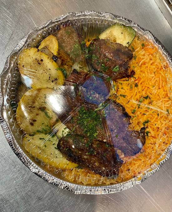 Order Lamb Kabob Entree food online from Pita Grill &Amp; Creperie store, Summit on bringmethat.com