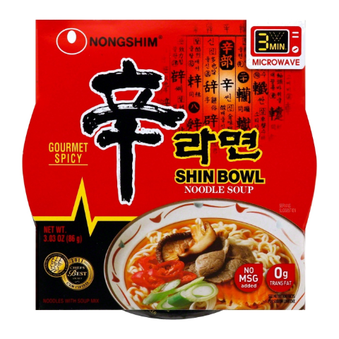 Order NongShim Shin Bowl Hot & Spicy 3.03oz food online from 7-Eleven store, Nashville on bringmethat.com