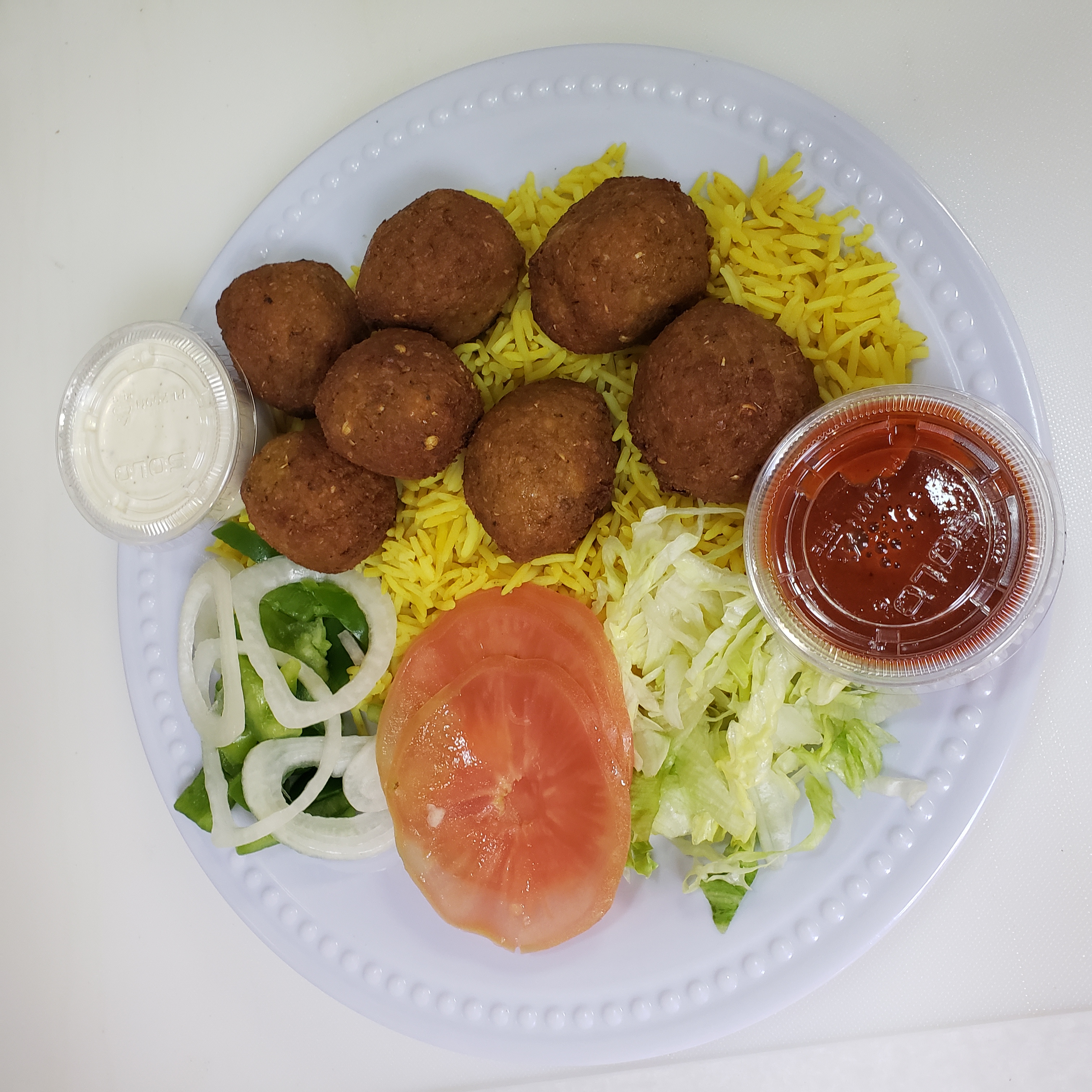 Order Falafel over rice food online from S. Gardens Deli store, Springfield Gardens on bringmethat.com