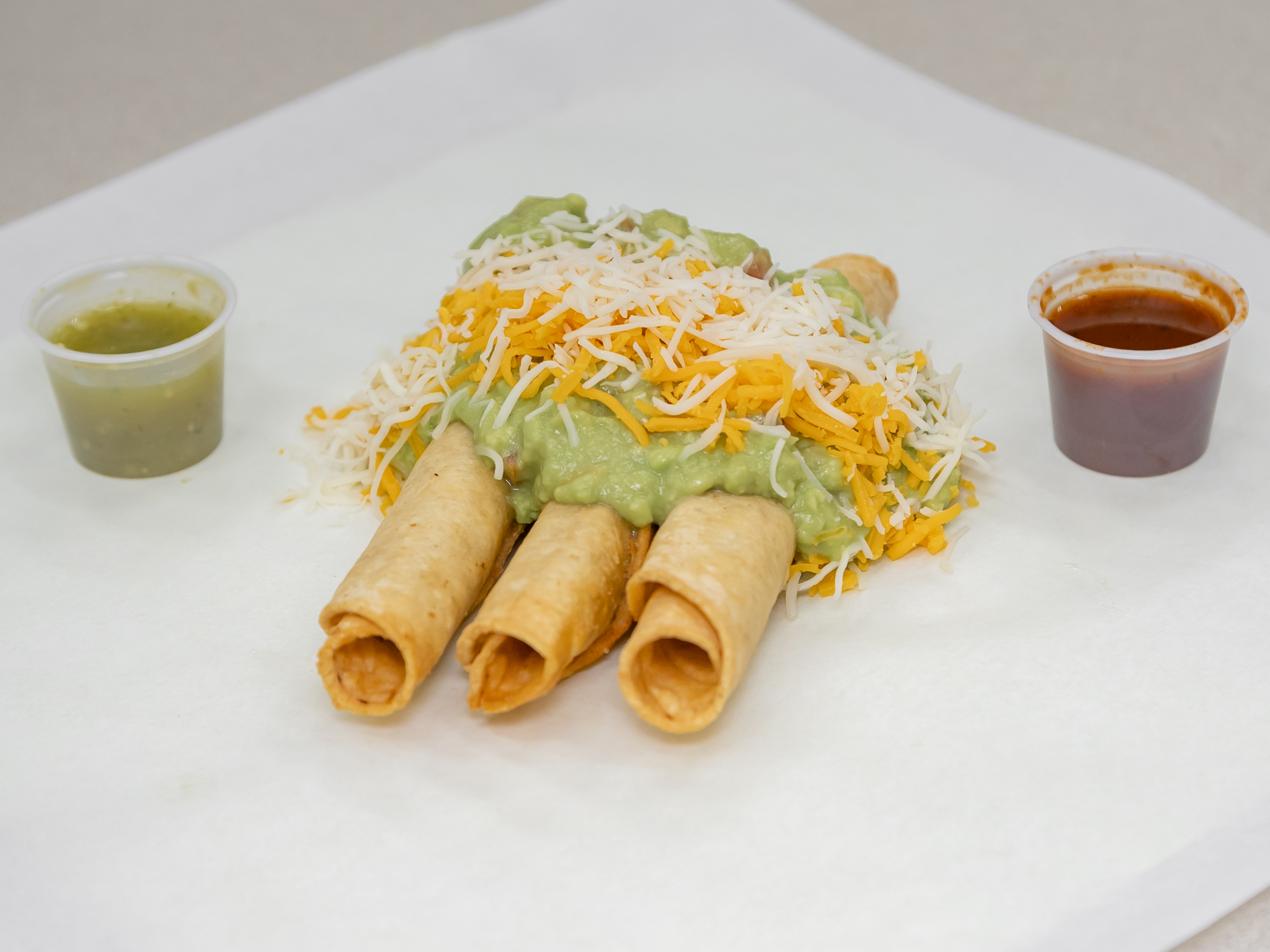 Order 3 Piece Rolled Tacos food online from Lambertos Mexican Rest store, La Verne on bringmethat.com