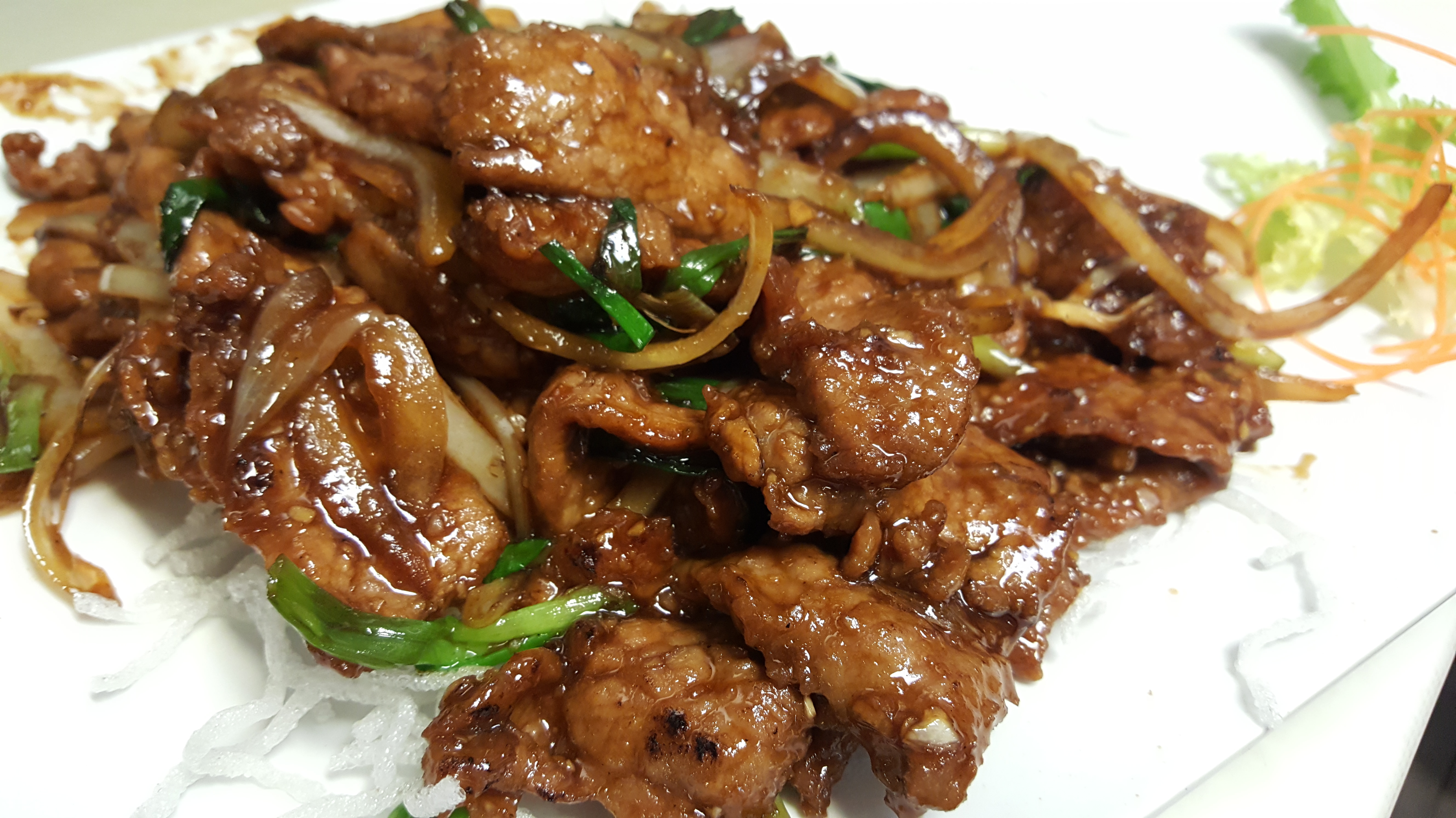 Order Mongolian Beef food online from Wu House store, Mokena on bringmethat.com