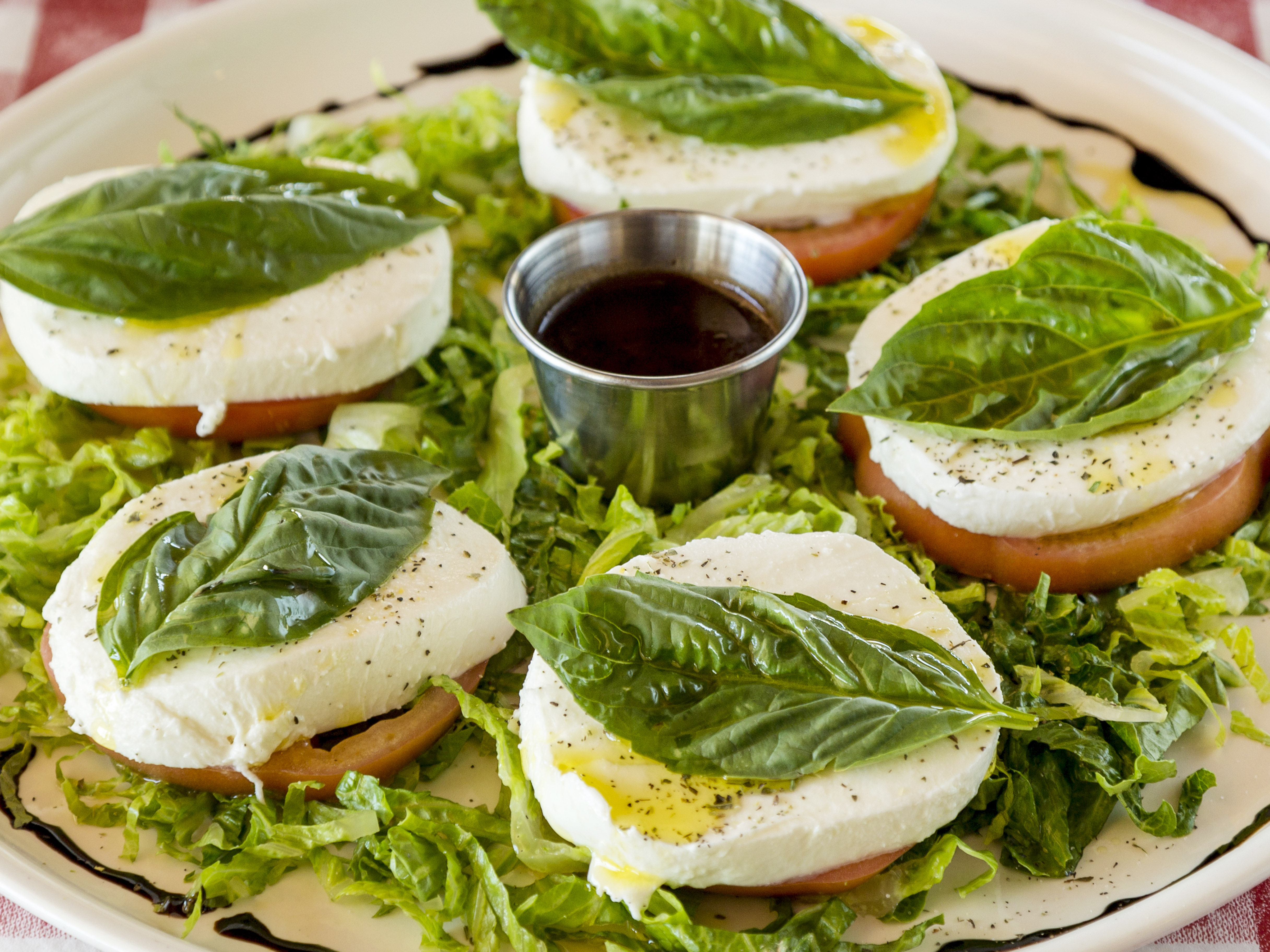 Order Caprese Salad food online from Lorenzo's Pizza and Pasta store, Scottsdale on bringmethat.com