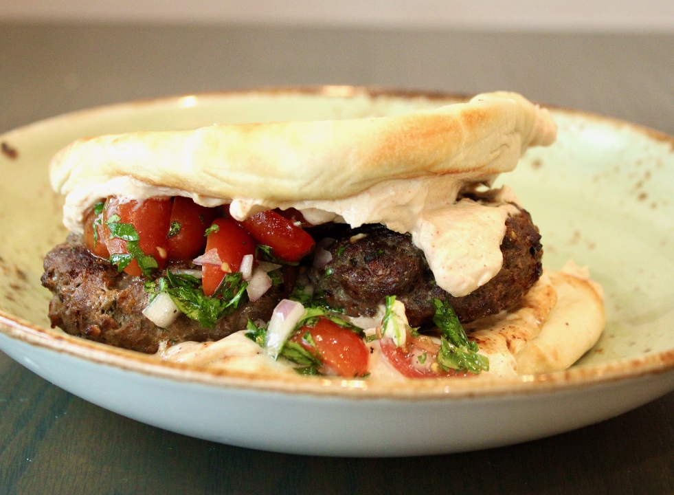 Order Turkish Meatballs Wrap food online from The Goddess and Grocer store, Chicago on bringmethat.com