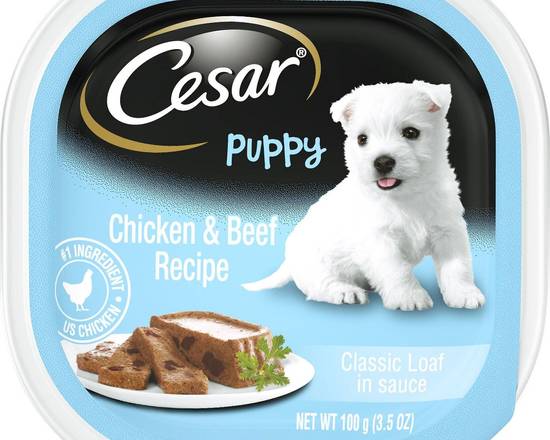 Order Cesar Puppy Chicken & beef  (3.5 oz) food online from Ctown Supermarkets store, Uniondale on bringmethat.com